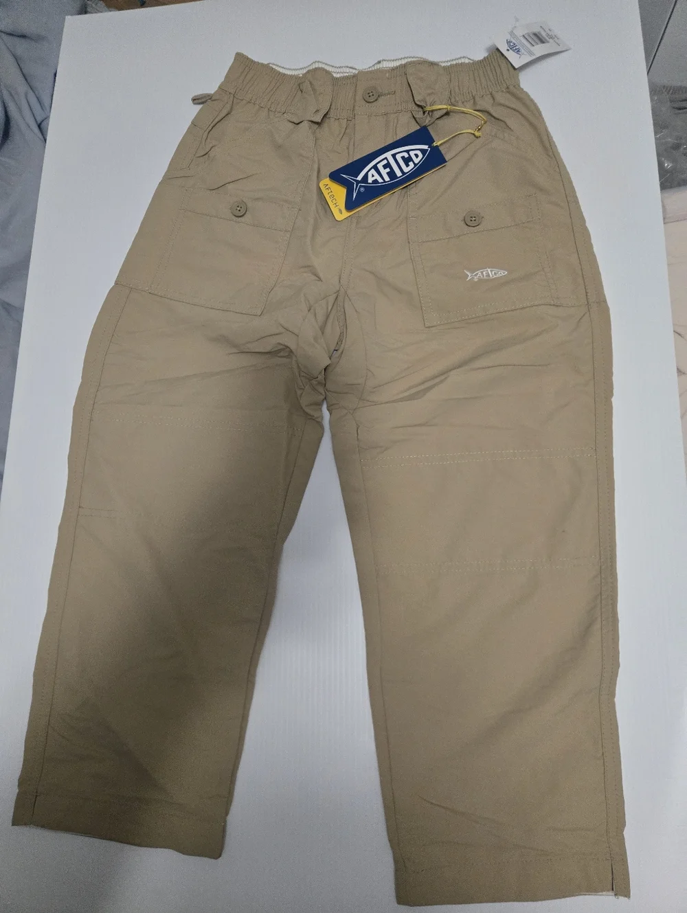Teen Fishing Khaki Pants AFTCO Size 26.  New With Tags, For Kids Dont Like Bugs! - Picture 3 of 10